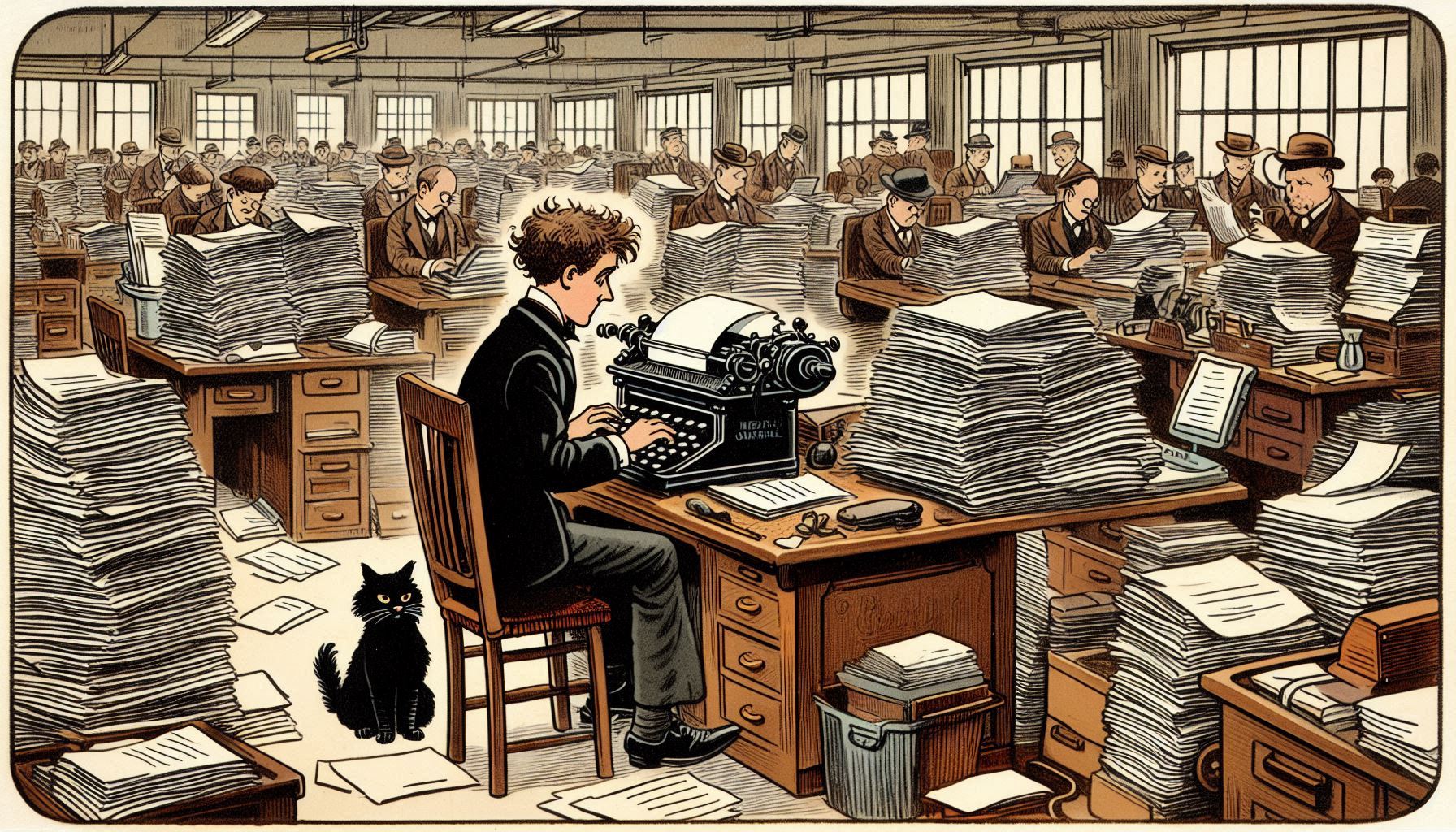 busy desk